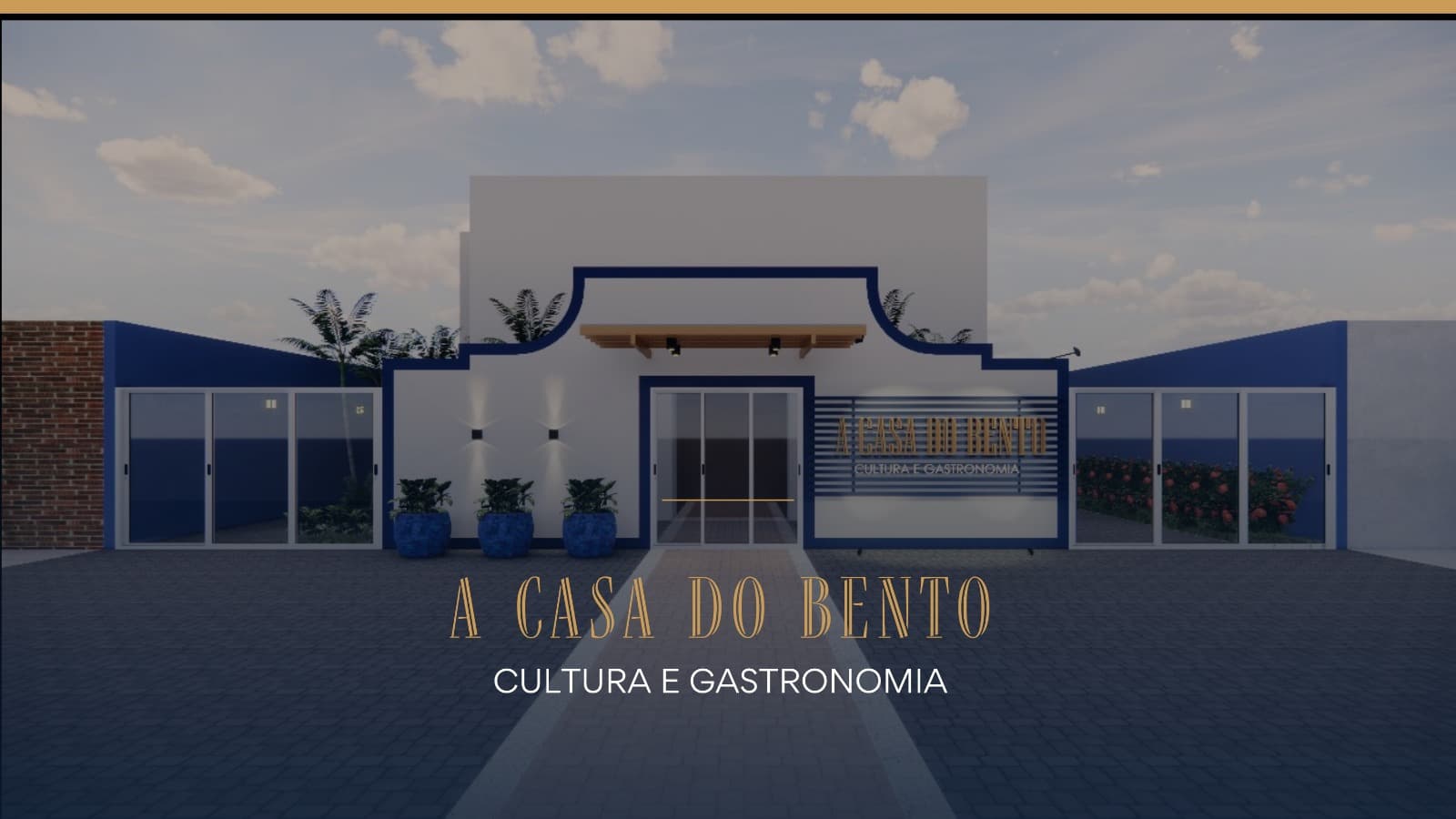 Fachada da Casa do Bento com o letreiro A Casa do Bento — Cultura e Gastronomia